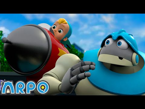 Rocket Ship RIDE!!! 🚀 | ARPO The Robot | Funny Kids Cartoons | Kids TV Full Episode Compilation