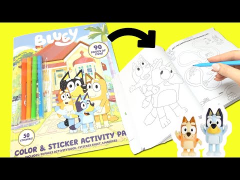 Bluey and Bingo Coloring and Activity Book with Stickers at the House