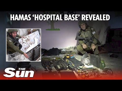 Hamas &amp;lsquo;hospital base&amp;rsquo; revealed as IDF video shows lair filled with guns, grenades and rockets