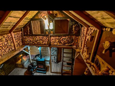 Building a Wooden House - Episode 10  | Off Grid Log Cabin | Build your own House