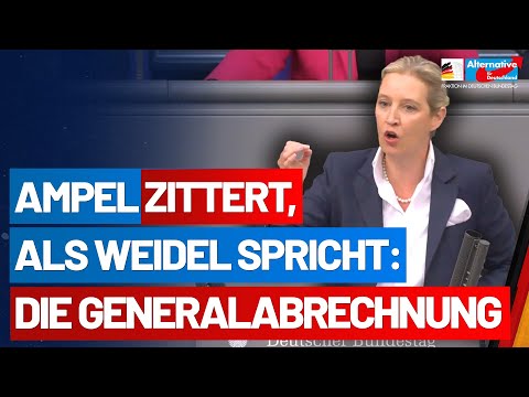 Ampel zittert, als Weidel spricht: Die Generalabrechnung - Dr. Alice Weidel - AfD im Bundestag