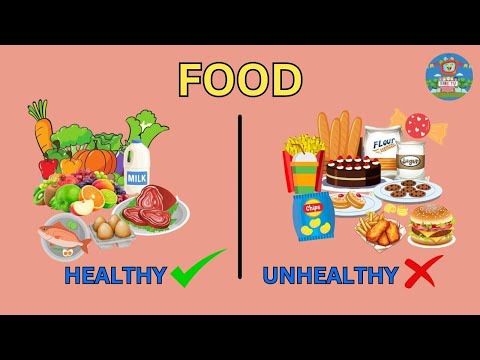 Healthy Food Vs Junk Food | healthy food | Unhealthy food | Educational Videos 