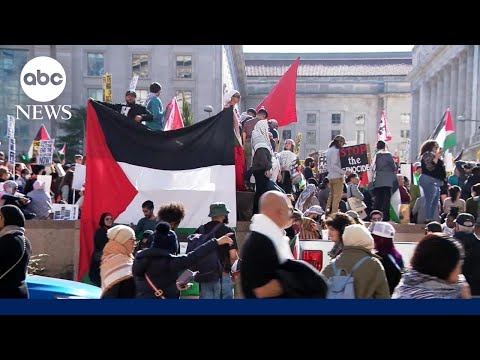 Thousands of pro-Palestinian demonstrators protest in DC