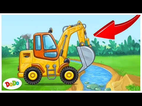 Bagger Video f&uuml;r Kindergarten Kinder - Bagger bauen Werkstatt | Dodo Kinder Video