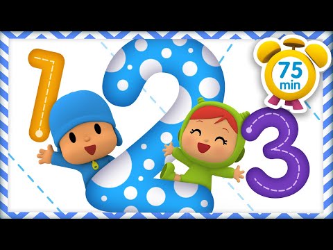 🔢 POCOYO in ENGLISH - Learn with Pocoyo Numbers [75 min] Full Episodes | VIDEOS &amp; CARTOONS for KIDS