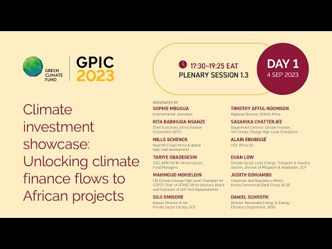 GPIC 2023: Session 1.3 Unlocking climate finance flows to African projects