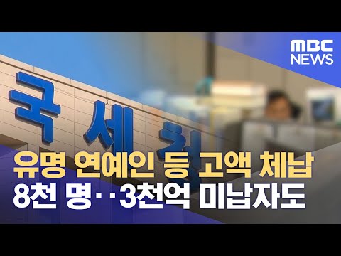 유명 연예인 등 고액 체납 8천 명‥3천억 미납자도 (2023.12.14/12MBC뉴스)