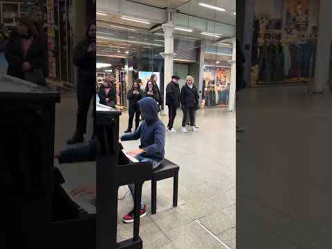 Playing Beethoven Virus at St Pancras International Station in London