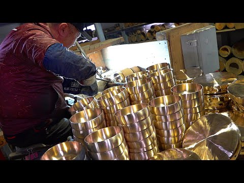 Korean Bronze Bowl Mass Production Process.Amazing! Traditional Korean Bowl Factory