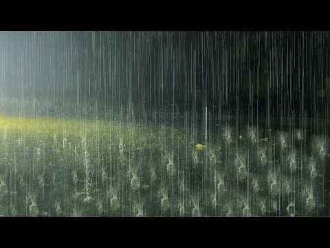 Fall into Deep Sleep in 3 Minutes with Heavy Pouring Rain &amp; Mighty Thunder Sounds on Road at Night