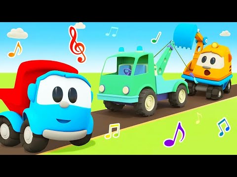 Sing with Leo! Car Cartoons for kids &amp; Baby songs. The Tow Truck. Leo the Truck &amp; Street Vehicles