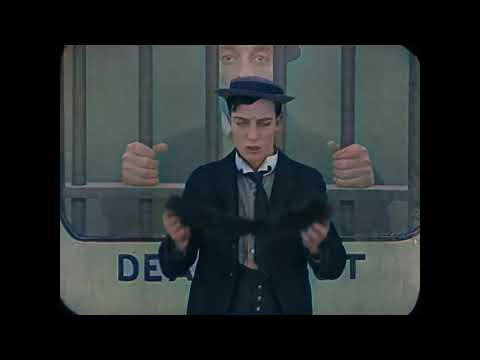 Buster Keaton in The Goat 1921 Colorized silent movie COLOR/ COLOUR