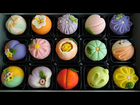 traditional japanese sweets, flower cake - korean street food