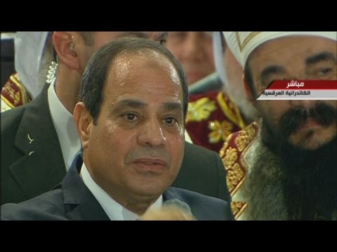 الرئيس السيسي يهنئ أقباط مصر بعيد الميلاد ويوجه كلمة من الكاتدرائية المرقسية بالعباسية