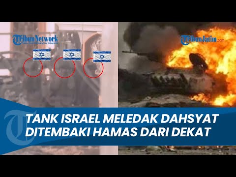 FULL VIDEO Hamas Tembaki Tank-tank Penyusup Israel dari Jarak Dekat hingga Meledak di Khan Younis