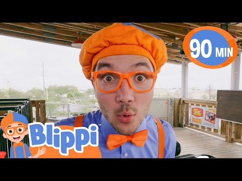 Fun Spot Rollercoasters in Orlando! | Blippi - Educational Kids Videos | Fun Compilations