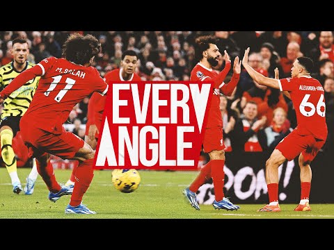 EVERY ANGLE | Alexander-Arnold Assist, Salah Goal | Liverpool 1-1 Arsenal