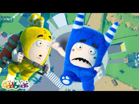 Falling From the Sky | Oddbods | Moonbug No Dialogue Comedy Cartoons for Kids