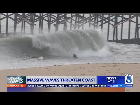 Dangerous high surf threatening Orange County beaches