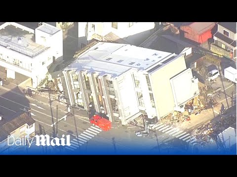 Devastating drone footage shows earthquake and tsunami damage in Japan