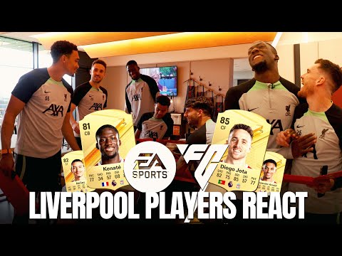 Liverpool players react! HILARIOUS Jota &amp; Konate partnership | EA SPORTS FC 24 ratings revealed