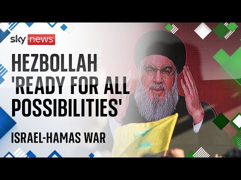 Israel-Hamas war: Hezbollah leader warns of possible escalation in cross-border fighting