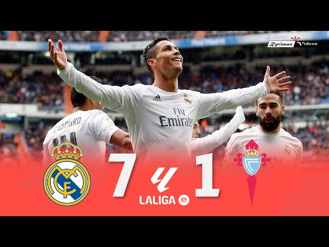 Real Madrid 7 x 1 Celta de Vigo (C. Ronaldo Poker) ● La Liga 15/16 Extended Goals &amp; Highlights HD