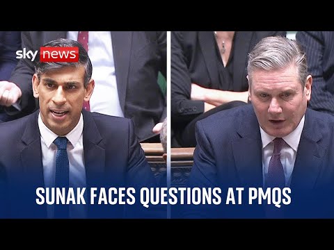 PMQs the day after Rishi Sunak suffered the biggest rebellion of his premiership so far