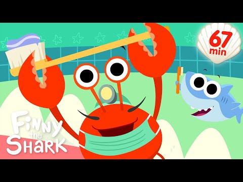 Brush Your Teeth + More | Kids Songs | Finny The Shark