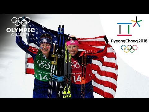 Jessica Diggins &amp; Kikkan Randall Cross-Country Skiing Highlight | PyeongChang 2018