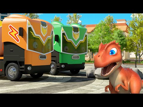 Strong Heavy Vehicles Episodes | Heavy Vehicles and a Dinosaur Friend🦖 | Tayo the Little Bus