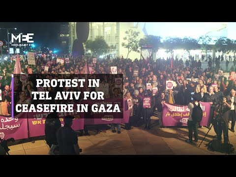 Protest in Tel Aviv for ceasefire in Gaza