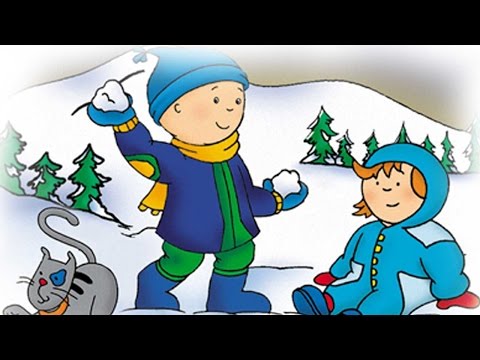 Caillou | Caillou plays in the snow | Christmas  