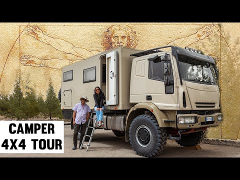 10 YEARS TO BUILD IT 👉Inspired by LEONARDO DA VINCI ( A Masterpiece ) Iveco camper 4x4 tour