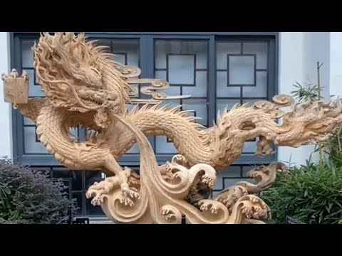 Amazing WoodWorking Skills - Making Dragon Wood Carving - WoodWorking Skills Art.