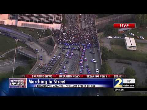 Troopers block protesters from entering Atlanta interstate