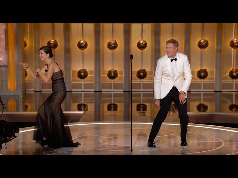 Will Ferrell &amp; Kristen Wiig Present Male Actor &ndash; Motion Picture Musical/Comedy I 81st Golden Globes