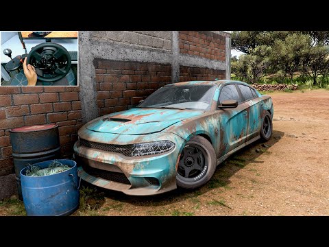 Rebuilding Dodge Charger SRT Hellcat (990HP) - Forza Horizon 5 | Thrustmaster T300RS + TH8A Shifter