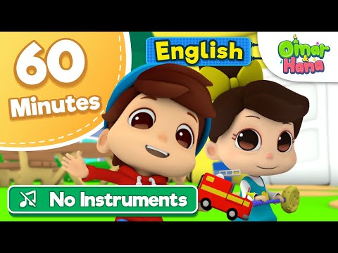 [NO INSTRUMENTS] Omar &amp; Hana | 60 min Compilation of songs | Islamic cartoon