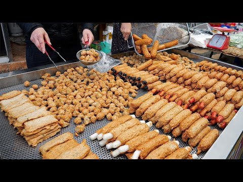 Unique and amazing! TOP 8 Korean street food, tteokbokki, fish cake, pork belly, toast