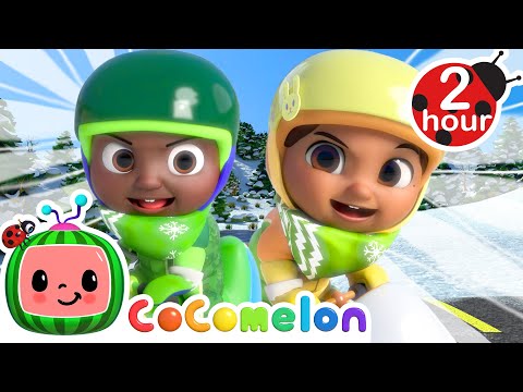 Cody &amp; Nina Christmas Snow Racing! | 2 HOUR CoComelon Kids Songs &amp; Nursery Rhymes