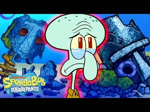 💥 Every Time Squidward's House Was Destroyed! | SpongeBob