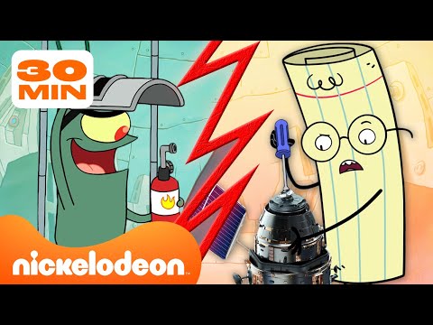 Bob Esponja | PLANKTON VS. PAPEL | Bob Esponja + Pedra, Papel e Tesoura | Nickelodeon em Portugu&ecirc;s