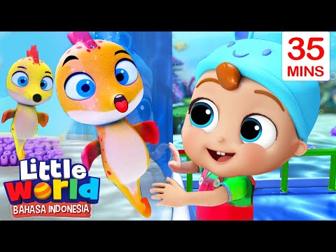 Ayo Pergi Ke Akuarium Bersama | Kartun Anak | Little World Bahasa Indonesia