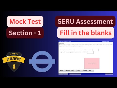 Section-1 Fill in the blanks - SERU TFL- Mock Test 