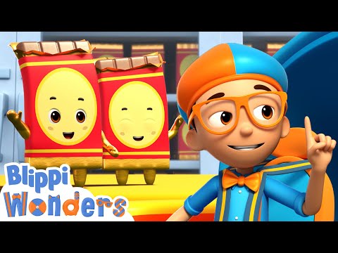 Blippi Visits a Chocolate Factory! | Blippi Wonders | NEW Animated Series | Cartoons For Kids