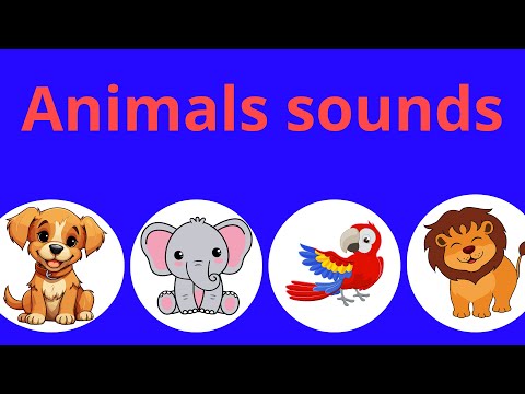 Animals Sounds For Kids | Animals names learning english