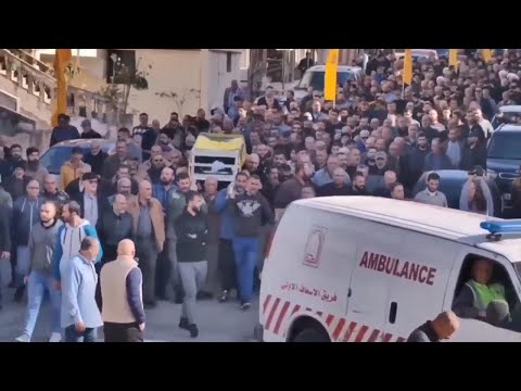 Funeral for Lebanese local official killed by Israeli shelling