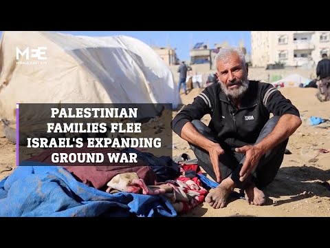 Palestinian families flee Israel's expanding ground war in Gaza