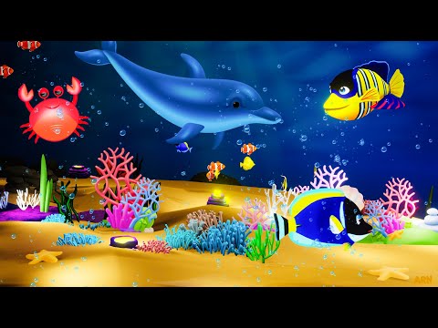 Bedtime Lullabies and Calming Undersea Animation 🐠 🐟  Baby Lullaby 🐢🦀 Sleep Music  💤
